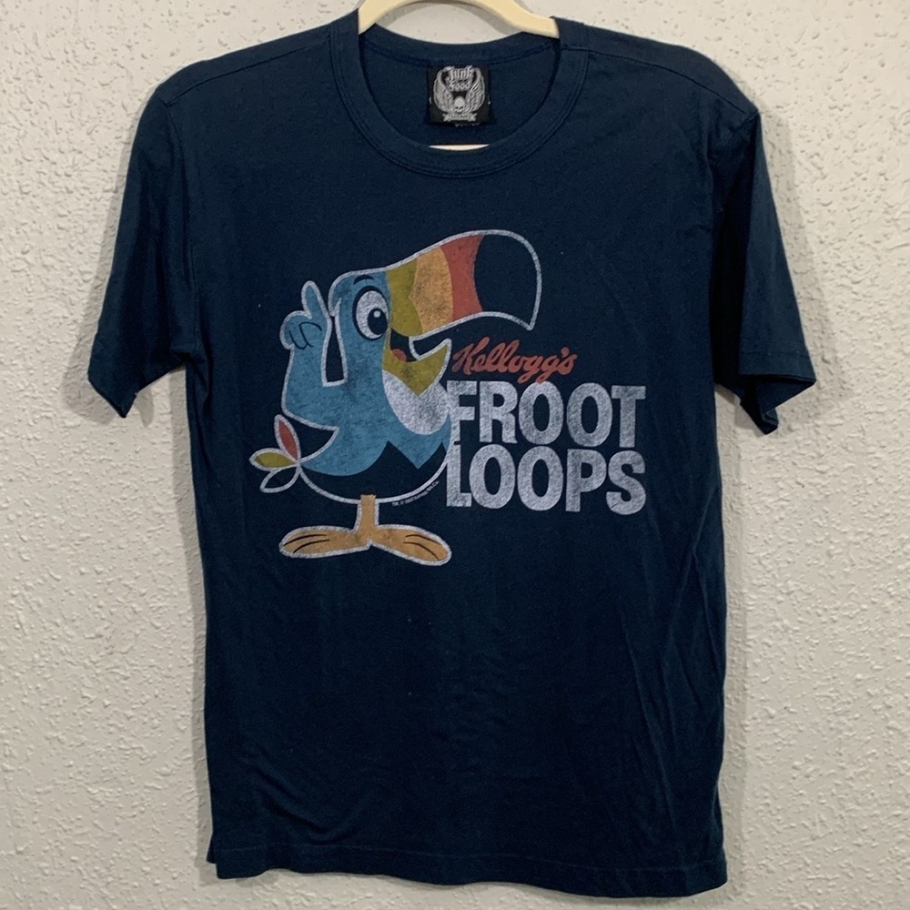 Junk Food Clothing Retro 2007 Fruit Loops Screen Print Tee    size M